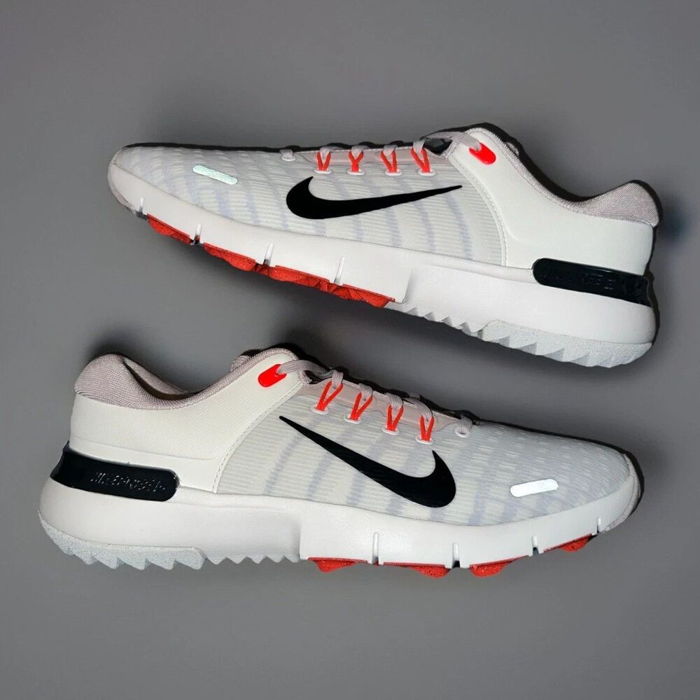 NEW Size 11 Nike Free Next Nature Mens Golf Shoes White/Grey/Orange FN0332-100